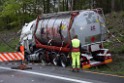 VU Gefahrgut LKW umgestuerzt A 4 Rich Koeln Hoehe AS Gummersbach P447